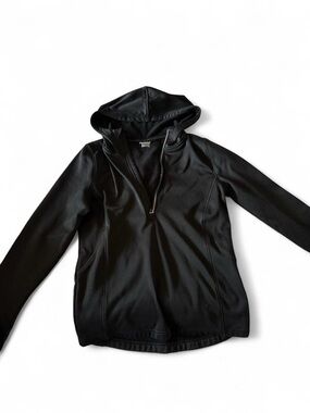 Champion Black Women's Hooded Half-Zip Pullover Jacket